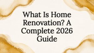 Decorative title card illustration for home renovation