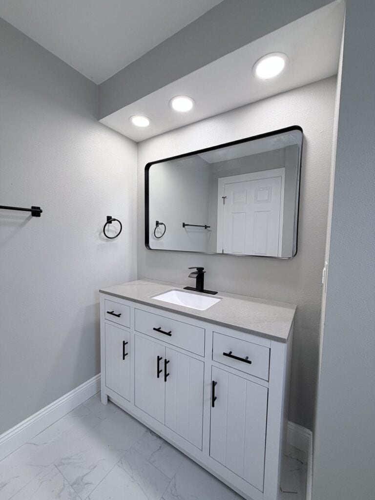 Home improvement financing Tampa Bay: finished bathroom vanity