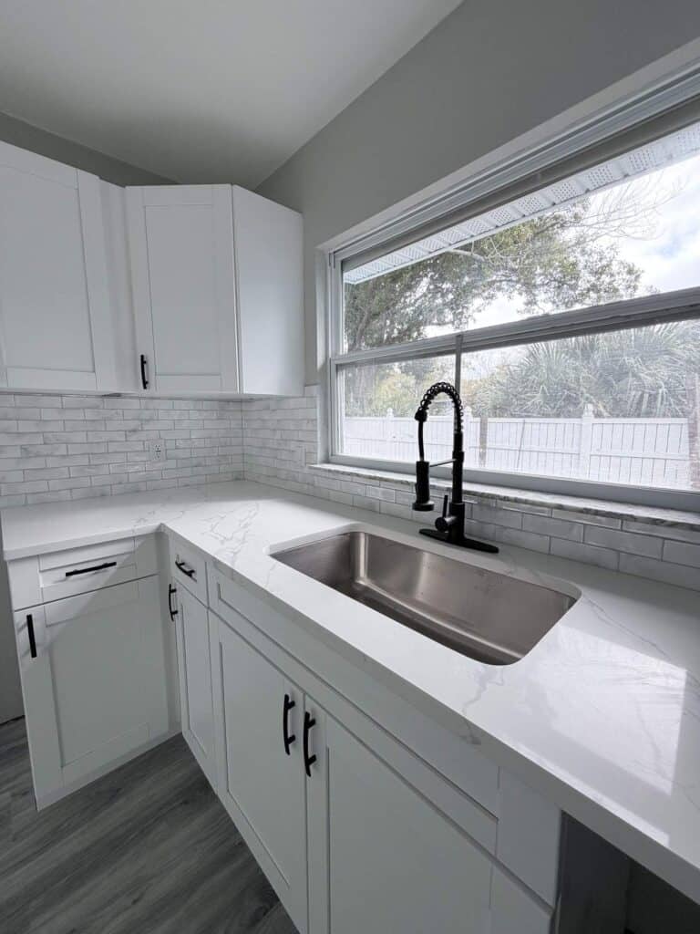 Home improvement financing Tampa Bay: new kitchen cabinets, counter and sink