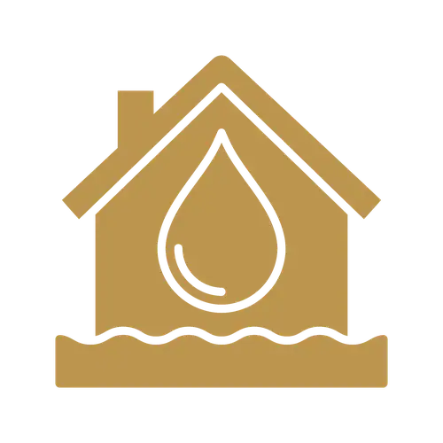 Water damage repair and rebuild icon